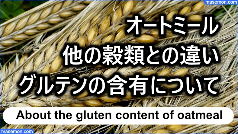 オートミールは他の穀類と違う：グルテンの含有について